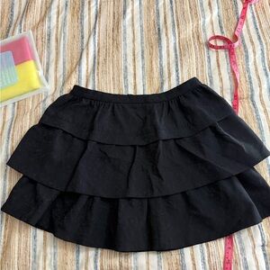 Zara Black Tiered Mini Skirt